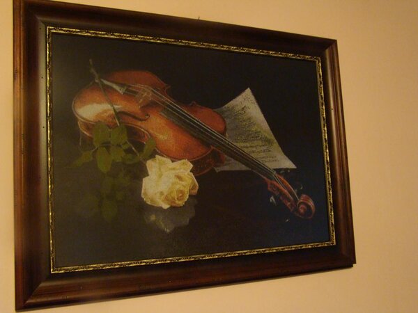 Вышивай.ру Скрипка и роза.