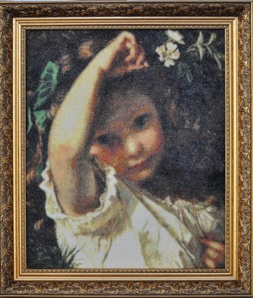 Мой первый GK. 522 . Peek-A-Boo! Sophie Anderson. - Аида 14. Количество стежка (Ш х В): 200 х 240
- Всего цветов: 108
- Твердые цвета: 61
- Смешанные цвета: 47
- Уровень: 3 + 10 месяцев работы