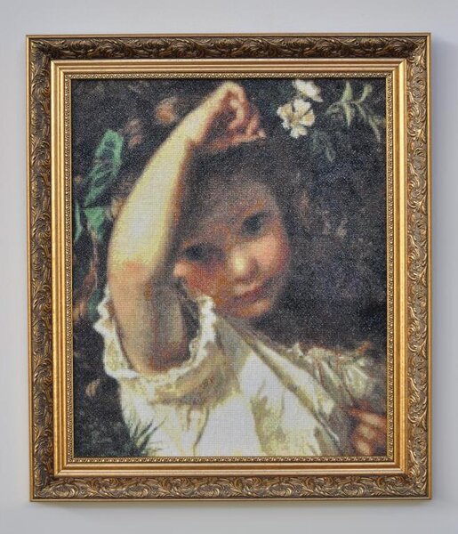 Мой первый GK. 522 . Peek-A-Boo! Sophie Anderson. - Аида 14. Количество стежка (Ш х В): 200 х 240
- Всего цветов: 108
- Твердые цвета: 61
- Смешанные цвета: 47
- Уровень: 3 + 10 месяцев работы