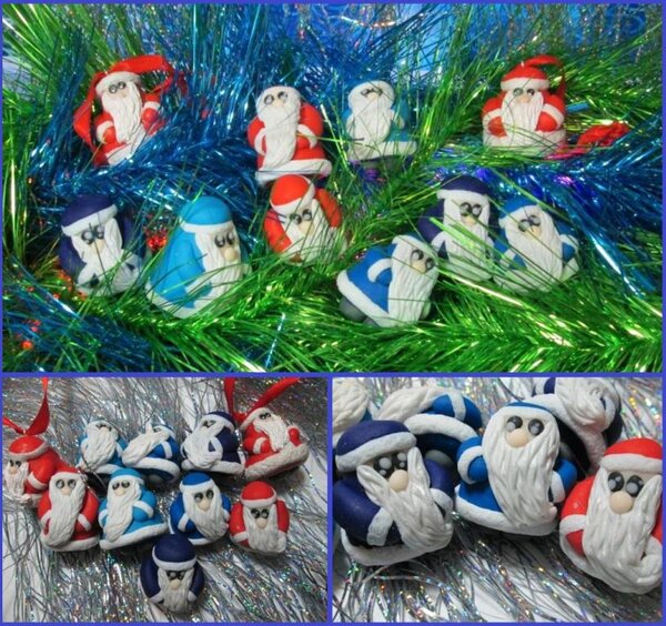 Дед Морозы наступают )))) Игрушки на елку. Рост около 4 см