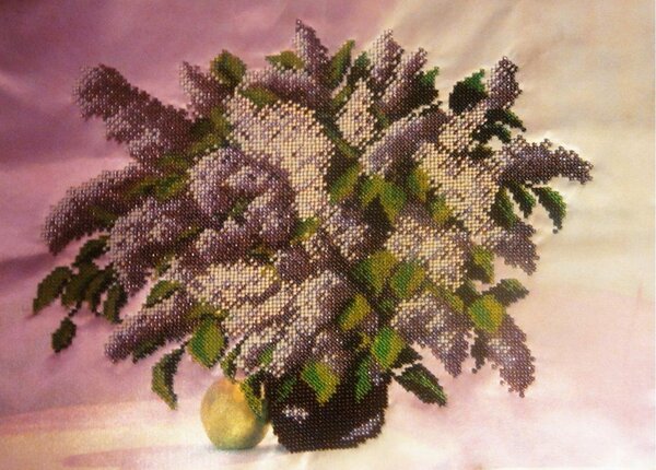 букет сирени
бисер