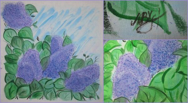 Батик СИРЕНЬ. По МК Надежды Улумбековой