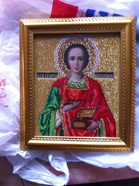 Икона Пантелеймон Целитель. Освящена. Дома.