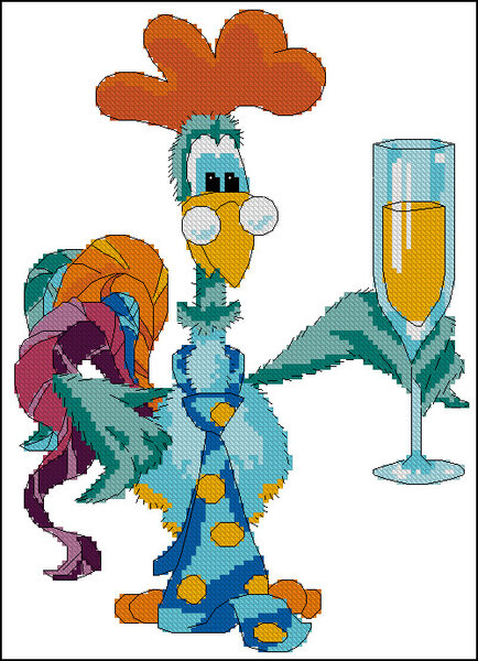 95 * 134 крестика, 11 солидов + 3 блэнда. Полный крест, бэкстич, 2 фрузелка.