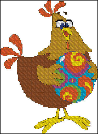 75 * 103 крестика, 12 цветов. Полный крест, бэкстич, фрузелки.