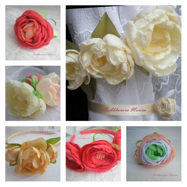 Веночки, заколки и подборы для гардин.