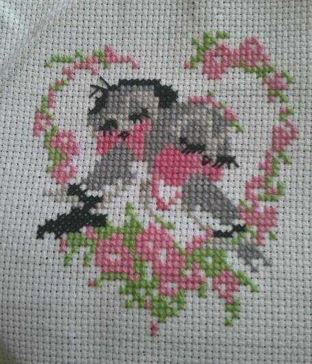 4. Влюблённые птахи. Основная вышивка.