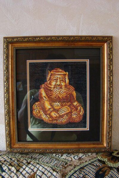 Бисямонтен, вышит подбором