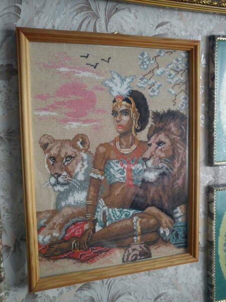 Штамповка на канве