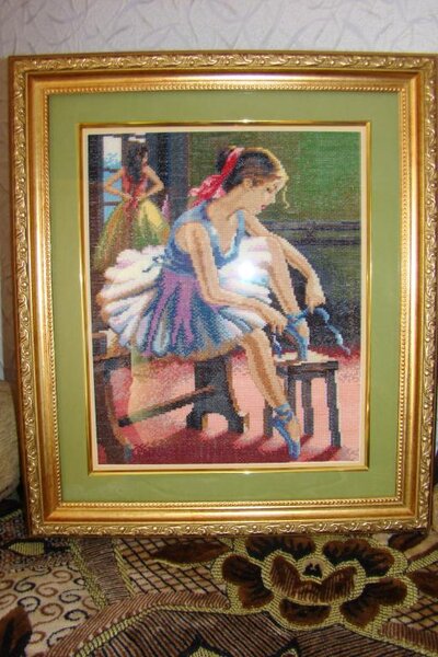 Балеринка, вышита самоподбором