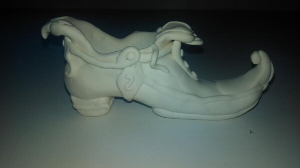 Башмачок из полимерной глины, первый опыт работы с этим материалом