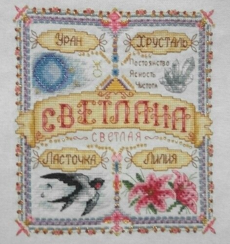 СВЕТЛАНА. Именной оберег.