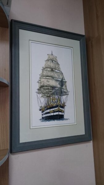 фрагмент Thea Gouverneur - Sail Amsterdam 1995- Amerigo Vespucci - 36ct Edinburgh Linen