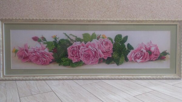 Французкие розы вышивка бисером