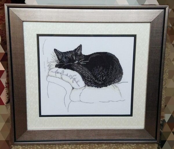 Кот по китайскому набору. 7 цветов.