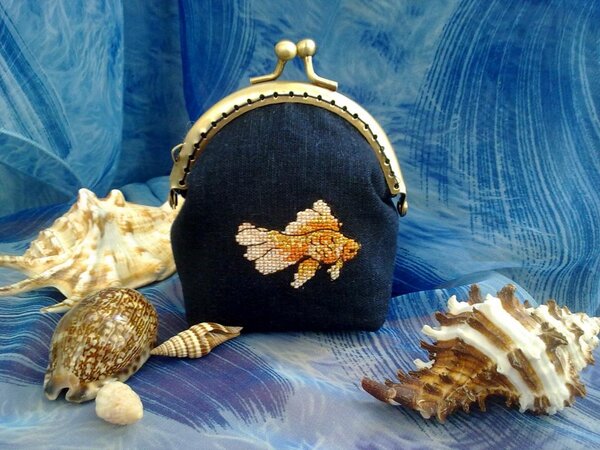 Кошелек на морскую тему.