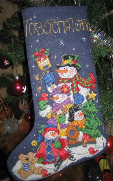 Dimensions 08684 Веселые снеговики (Snow Fun Stocking)