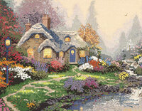 Арт.CX51164. Набор для вышивания Everett's Cottage (Коттедж) Thomas Kinkade.jpg