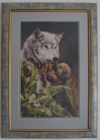 Brauni. KK-98707 Волчица с детенышем (Wolf and Pup).jpg