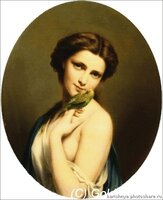 A Young Beauty with a Parakeet.jpg