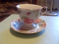 Роза в комплекте чайник и тарелочка для пакетиков.JPG