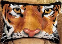 Vervaco 1210-1007 Tiger Rectangular Cushion Front.jpg