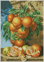 Naranjos y Jilguero _Cuadros en punto de cruz_38.jpg