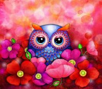 Annya Kai owl in poppy field.JPG