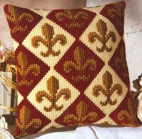 Vervaco 1200-635 Fleurs de lis Cushion Front.jpg