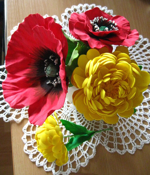 МОИ ЦВЕТЫ ИЗ ФОАМИРАНА